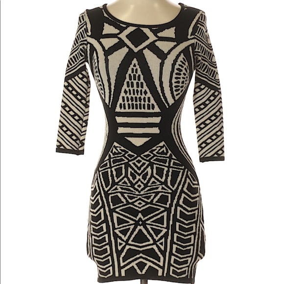 Winter Geometric Cocktail Dress - Picture 4 of 4